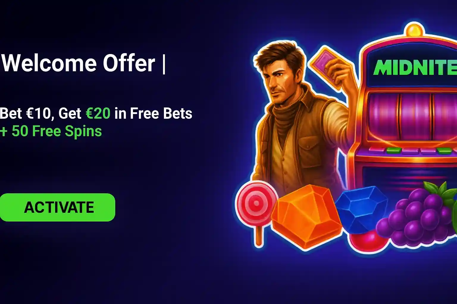 Slot game mascots with play slots call to action