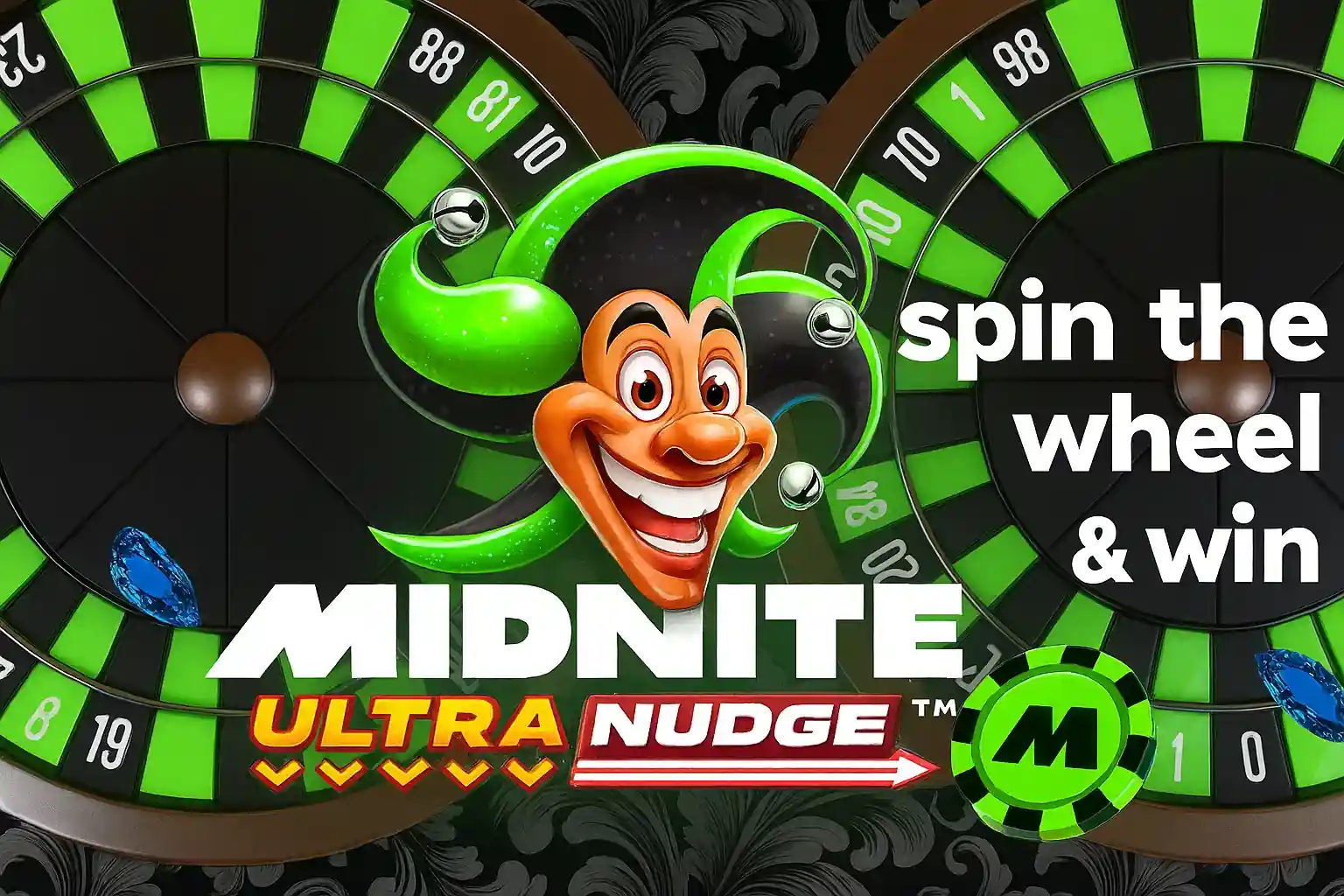 Animated Ultra Nudge roulette game with mascot